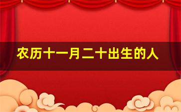 农历十一月二十出生的人