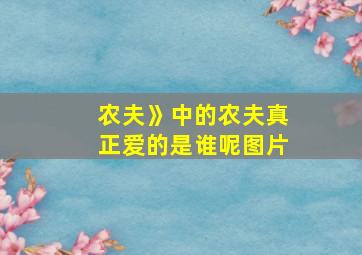 农夫》中的农夫真正爱的是谁呢图片