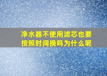 净水器不使用滤芯也要按照时间换吗为什么呢