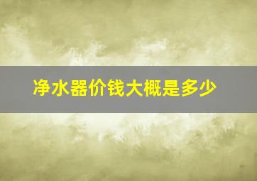 净水器价钱大概是多少