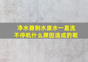 净水器制水废水一直流不停机什么原因造成的呢