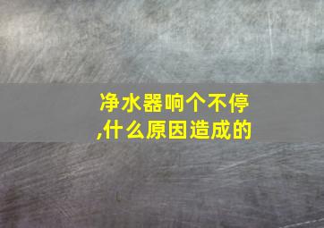 净水器响个不停,什么原因造成的