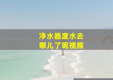 净水器废水去哪儿了呢视频