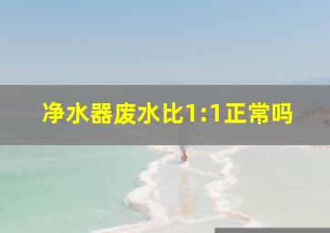 净水器废水比1:1正常吗