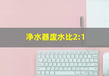 净水器废水比2:1