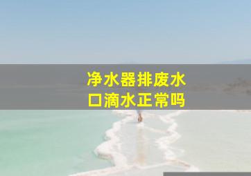 净水器排废水口滴水正常吗