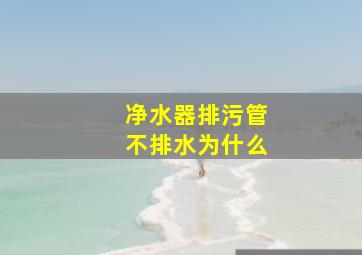 净水器排污管不排水为什么