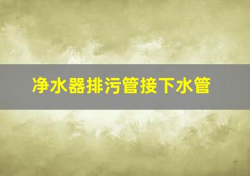 净水器排污管接下水管