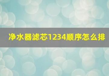 净水器滤芯1234顺序怎么排