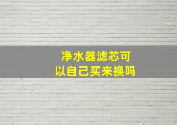 净水器滤芯可以自己买来换吗