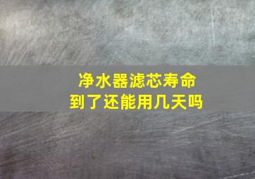 净水器滤芯寿命到了还能用几天吗