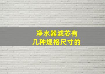 净水器滤芯有几种规格尺寸的