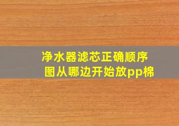 净水器滤芯正确顺序图从哪边开始放pp棉