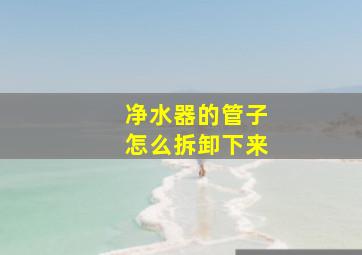 净水器的管子怎么拆卸下来