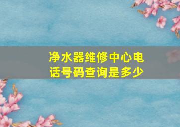 净水器维修中心电话号码查询是多少