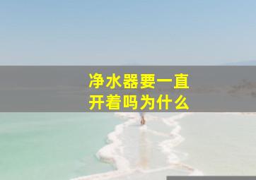 净水器要一直开着吗为什么