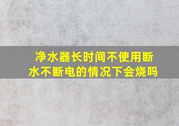 净水器长时间不使用断水不断电的情况下会烧吗