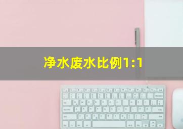 净水废水比例1:1