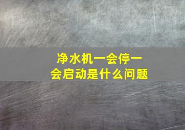 净水机一会停一会启动是什么问题