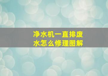 净水机一直排废水怎么修理图解