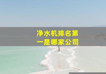 净水机排名第一是哪家公司