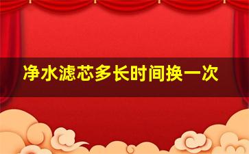 净水滤芯多长时间换一次