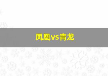 凤凰vs青龙