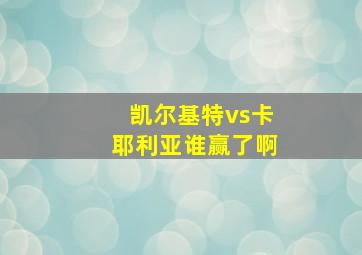 凯尔基特vs卡耶利亚谁赢了啊