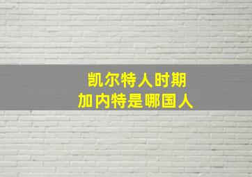 凯尔特人时期加内特是哪国人