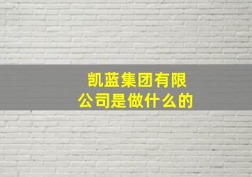 凯蓝集团有限公司是做什么的