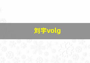 刘宇volg