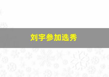 刘宇参加选秀