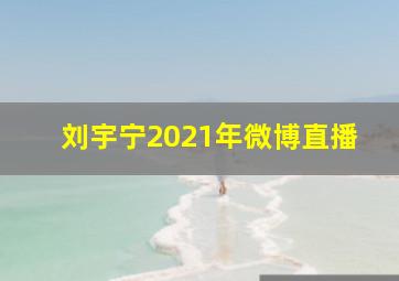 刘宇宁2021年微博直播