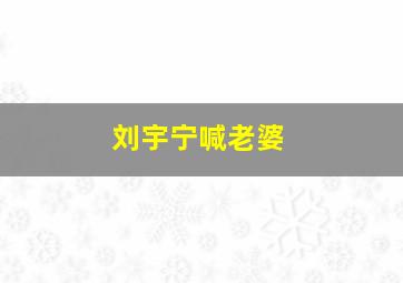 刘宇宁喊老婆