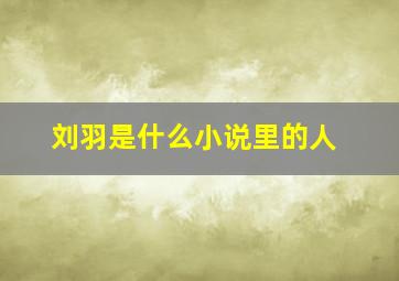 刘羽是什么小说里的人