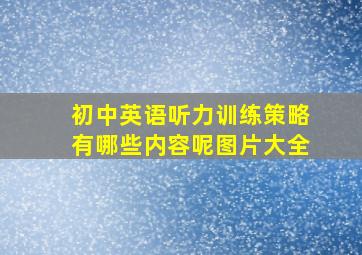 初中英语听力训练策略有哪些内容呢图片大全