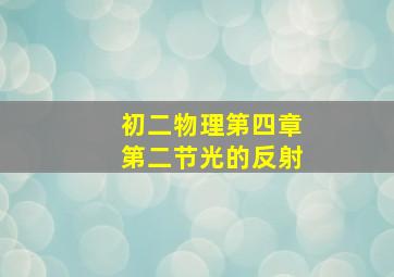 初二物理第四章第二节光的反射