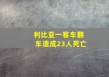 利比亚一客车翻车造成23人死亡