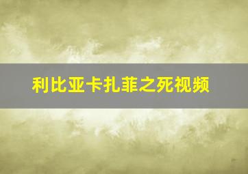 利比亚卡扎菲之死视频