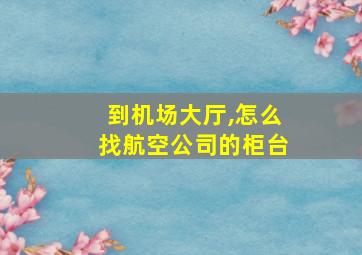 到机场大厅,怎么找航空公司的柜台