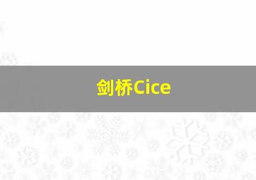 剑桥Cice