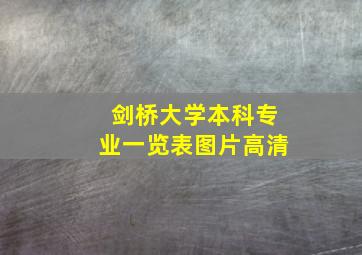 剑桥大学本科专业一览表图片高清