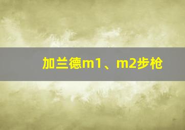 加兰德m1、m2步枪