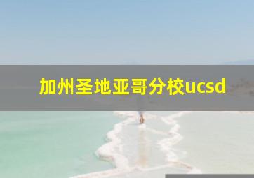 加州圣地亚哥分校ucsd