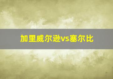 加里威尔逊vs塞尔比