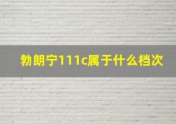 勃朗宁111c属于什么档次