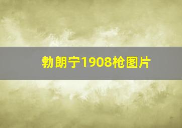 勃朗宁1908枪图片