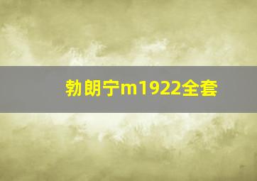 勃朗宁m1922全套