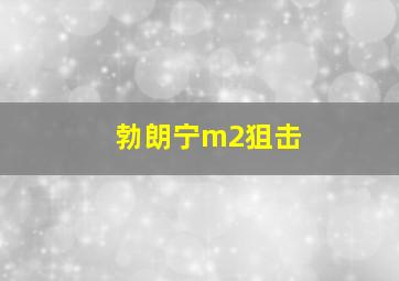 勃朗宁m2狙击