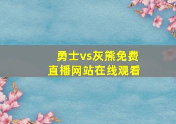 勇士vs灰熊免费直播网站在线观看